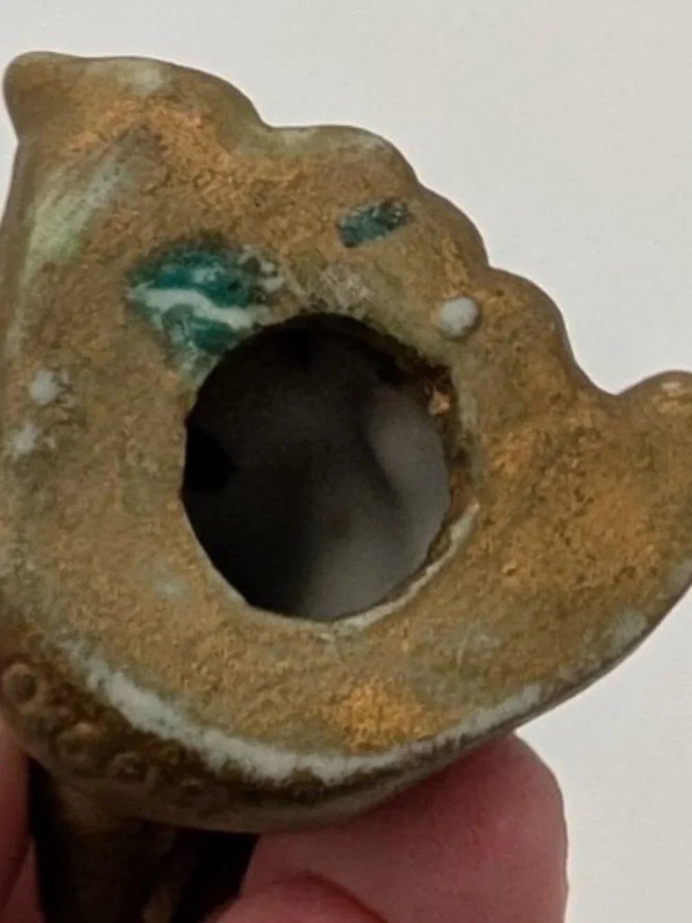 mini ceramic gnome playing saxophone 1.75